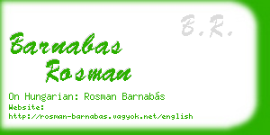 barnabas rosman business card
